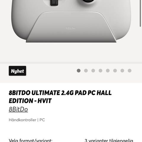 8bitdo kontroller til pc med ladestasjon