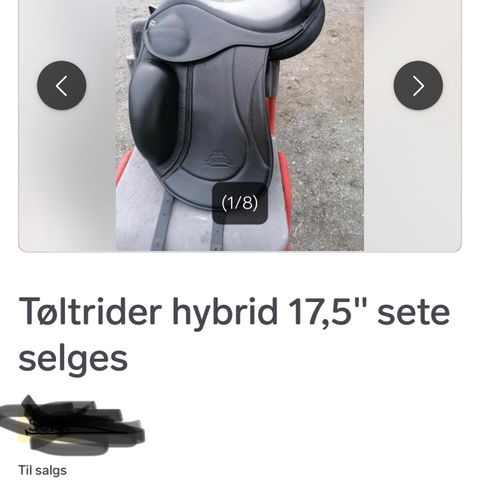 Tøltrider hybrid 17,5 selges