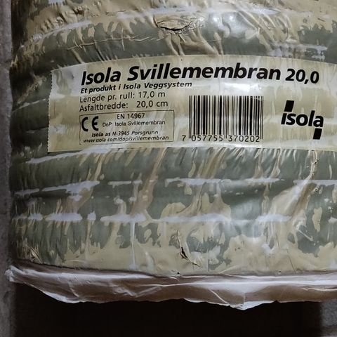 Isola Svillemembran 0,200x17m Uåpnet