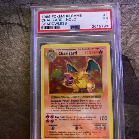 Charizard Shadowless PSA 1