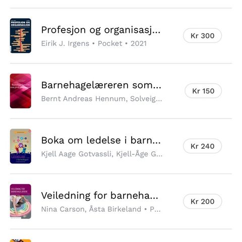 Barnehagelærer pensum bøker