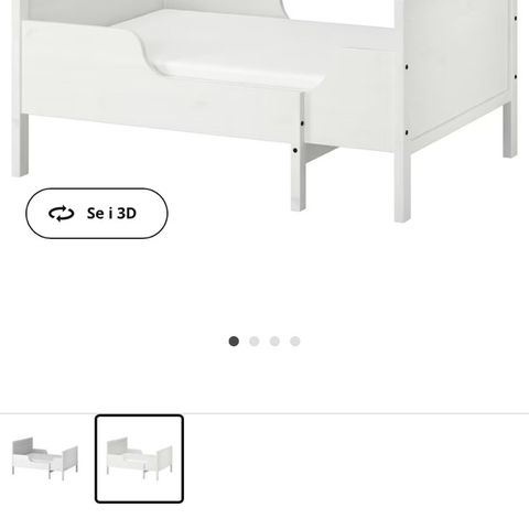 Juniorseng fra ikea med madrass