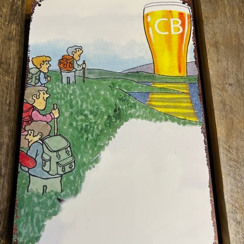 CB Pilsner/Øl Tynt Skilt I Alu 20X30 cm. Bar, Dekor, Man Cave