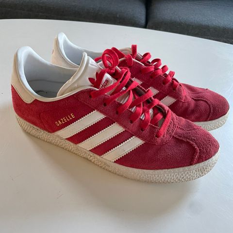 Røde Adidas gazelle 38 2/3, føles som 39