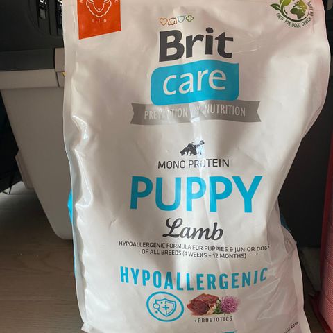 Brit care valpefôr 3 kg, nypris 369,-