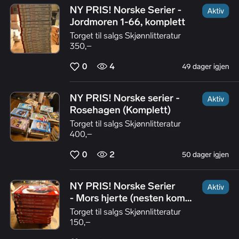 NYE PRISER! NORSKE SERIER