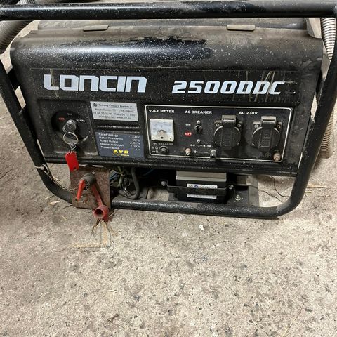 Loncin 2500DDC aggregat. Grunnet opprydding i garasjen ønskes bud.