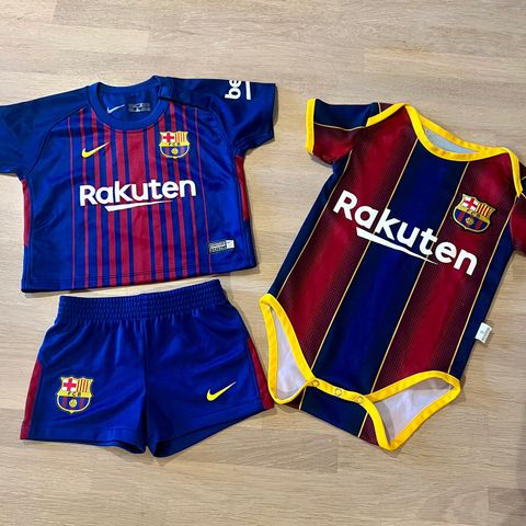 Barcelona fotballdrakt baby + body 3-6 mnd