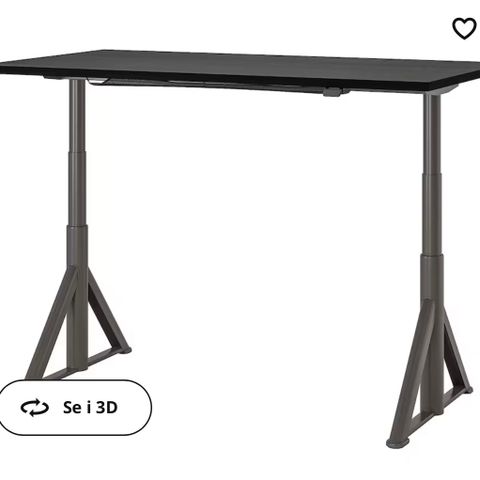 IKEA IDÅSEN - Hev- og senkbar pult 120 x 70