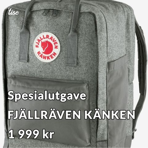 Spesialutgave av Fjällräven Känken Laptop 15  i resirkulert ull