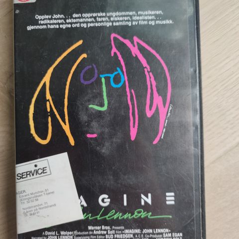 IMAGINE: John Lennon VHS BIG BOX norsk