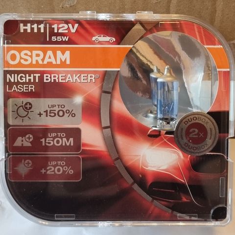 Osram Night Breaker pæresett Laser H11