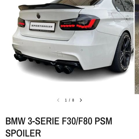 Psm spoiler bmw f30 selges