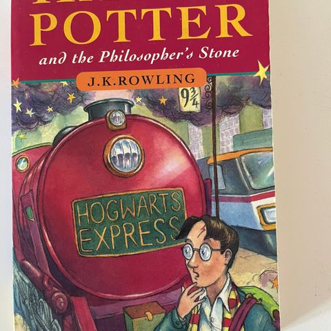 Førsteutgave pocket Harry Potter and the Philosopher's stone