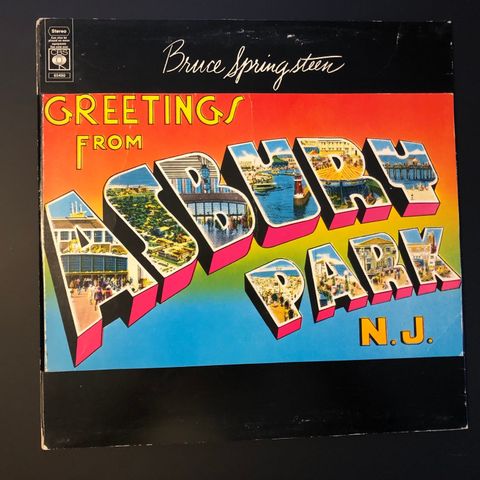 BRUCE SPRINGSTEEN "Greetings From Asbury Park" 1975 UK reissue postcard cover