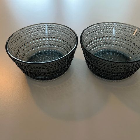 Kastehelmi skål fra Iittala 2 stk Mørkegrå