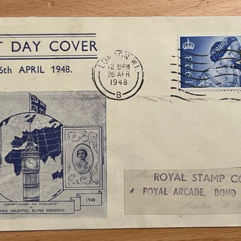 Silver jubilee 1948 - FDC - stemplet