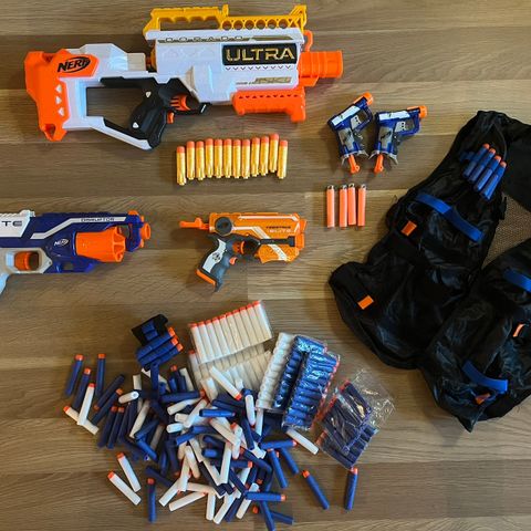 Nerf Ultra Dorado, Elite Disruptor, Elite Firestrike, Jolt, mål mm