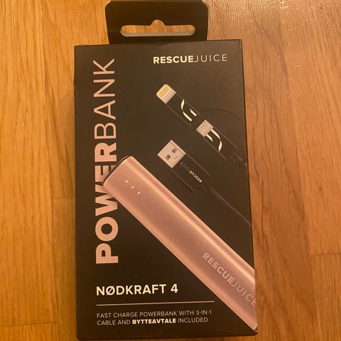 Rescue Juice Nødkraft 4 3500mAh Powerbank