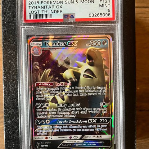 2018 tyranitar GX sun and moon psa gradert