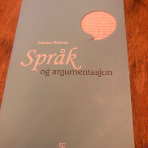 Språk og argumentasjon.