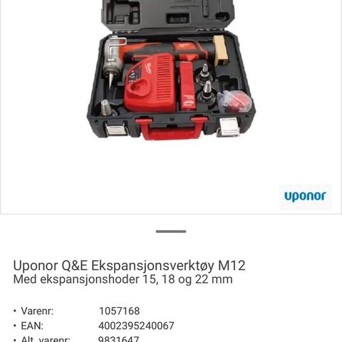 Kom med bud! Milwakee Q&E Ekspansjonsverktøy M12
