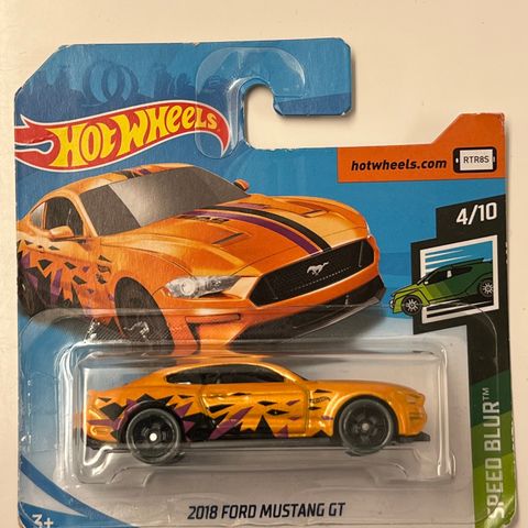 2019 Hot Wheels 2018 Ford Mustang GT - SPEED BLUR - FYD37