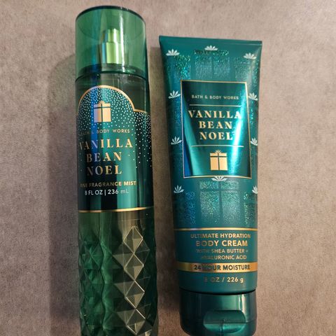 Ny Bath& Body Works Vanilla Bean Noel body mist & krem (ubrukt)