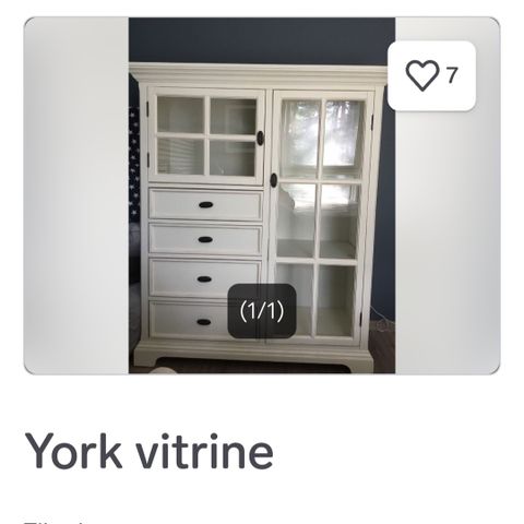 York vitrineskap