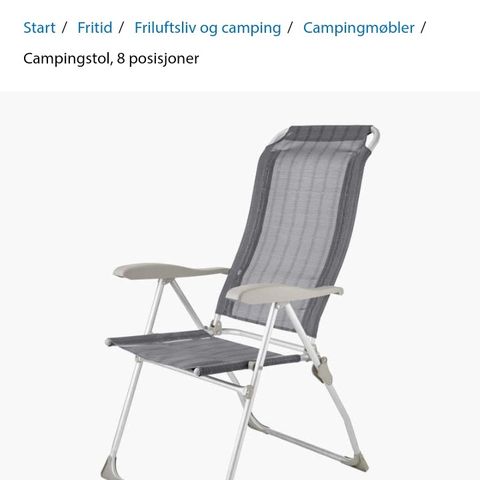 Campingstoler fra biltema