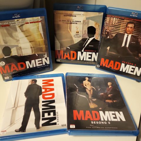 Mad Men Season 1, 2, 3, 4, 5 og 6 på blu-ray