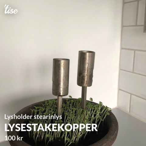 Lysestakekopper / lysholder stearinlys