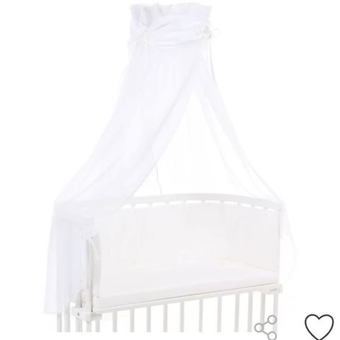 Ekstra høy bedside crib - som ny