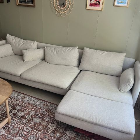 Søderhamn 4-seter sofa m/sjeselong (Gunnared beige)