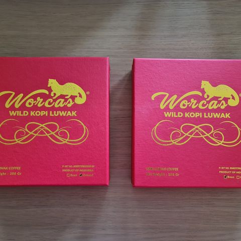 WORCAS Premium Wild Coffee Luwak (Pure 100% Luwak Coffee) - Only GROUND COFFEE