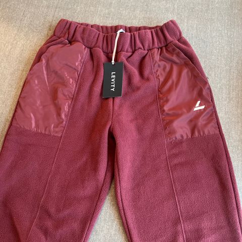 Ny Levity -Break Fleece Joggers str S -Vin rød