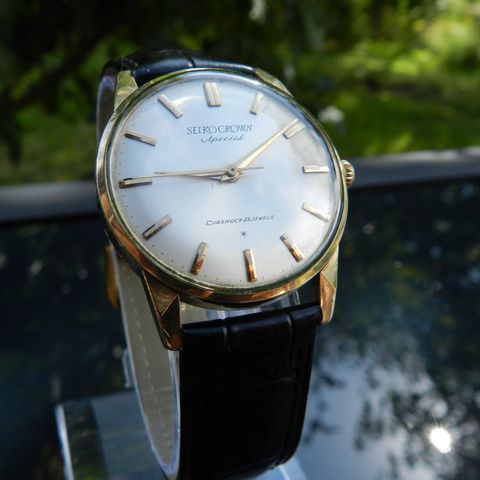 SEIKO CROWN SPESIAL "HYBRID" MAI 1963 CAL.560 19 JEWELS ALL GOLD FILLED 14 K