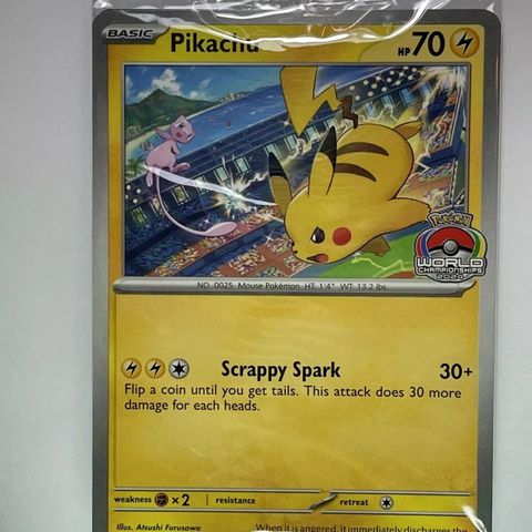 Pokemon Pikachu 2024 World Championship 2024 SVP EN 190 Sealed Promo