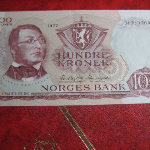 100 kr 1977 serie J unc