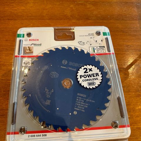 Sagblad for tre Bosch Expert for Wood 2608644508; 165 mm