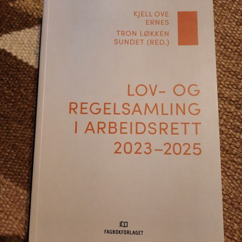 Lov- og regelsamling i arbeidsrett 2023-2025