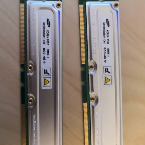 Retro - 2x 128mb Rambus RAM