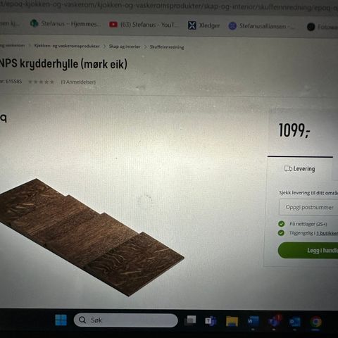 Epoq krydderhylle i mørk eik (uåpnet)