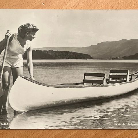 TYRIFJORDEN - postgått postkort BERGENSBANEN 28.7.58