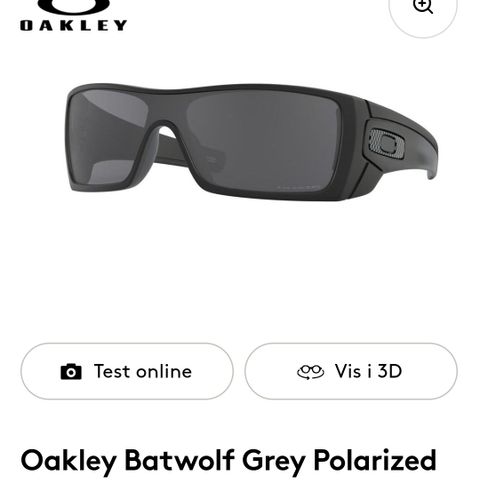 Oakley Batwolf solbriller svart