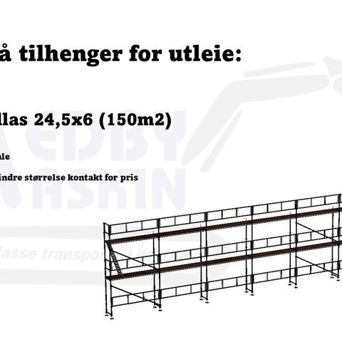 Utleie av Stillastilhenger (150 m2)