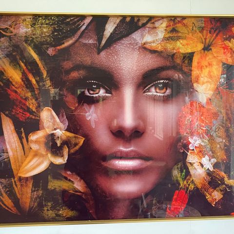 Tropical Woman glassbilde 120x80