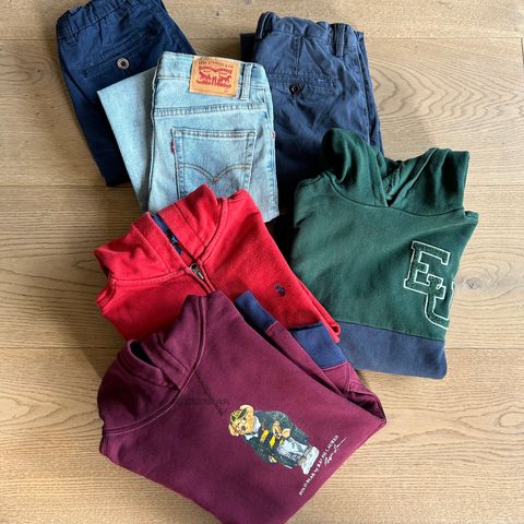 Klespakke gutt 10-11 år, Polo, Levis, Gant,