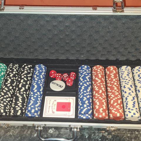 Pokerkoffert m/500 sjetonger