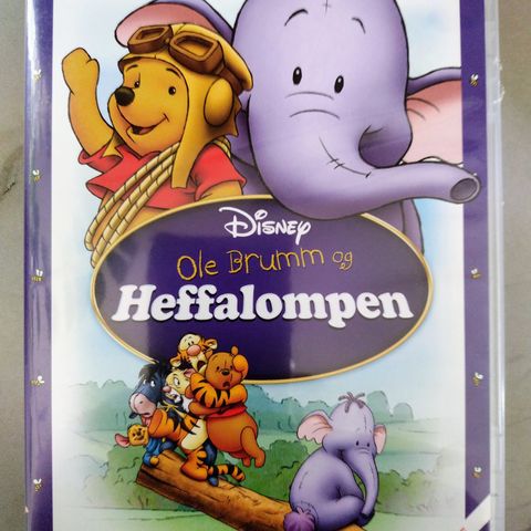 Dvd barnefilm. Ole Brumm og Heffalompen. Norsk tale og tekst.